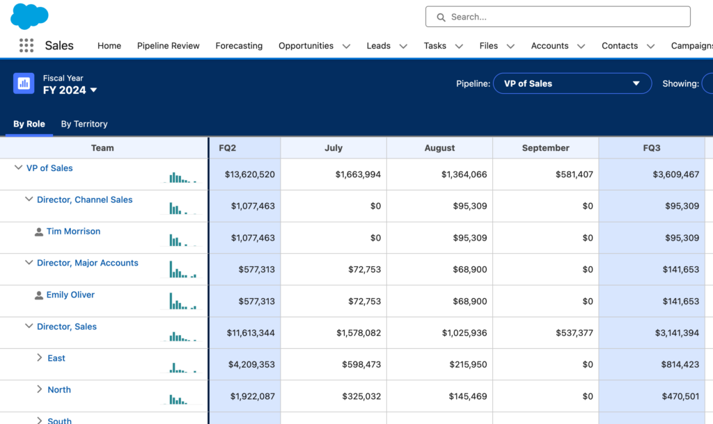 Complete Pipeline, Progress and Outlook Visibility On One Page