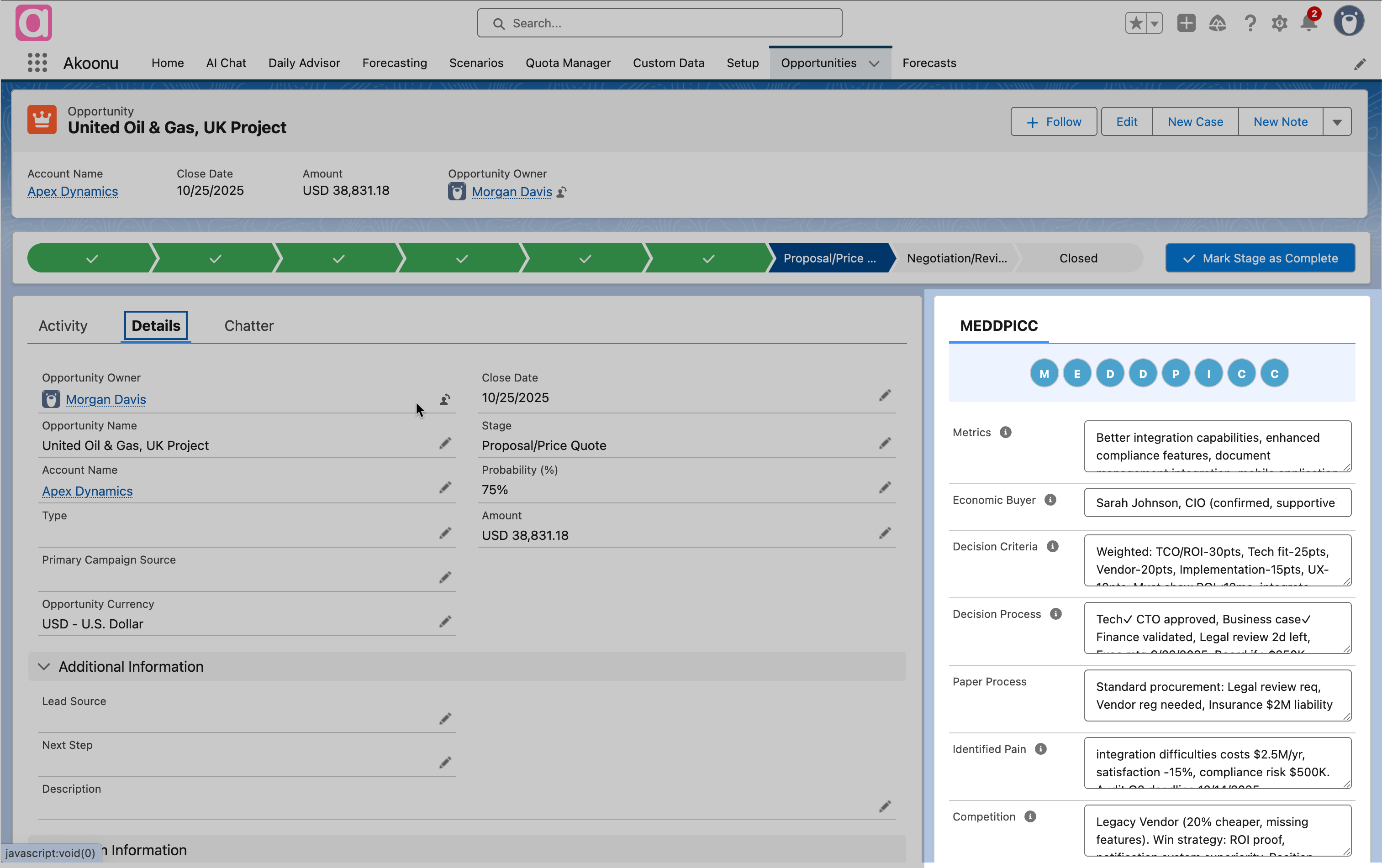 Add to Opportunity Pages